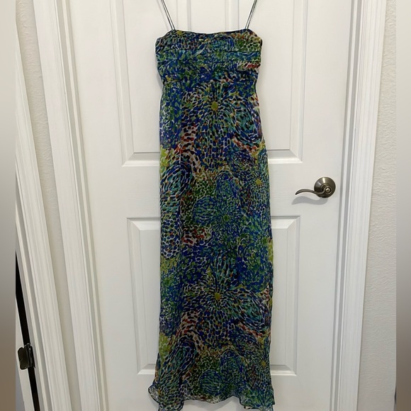 Zara Dresses & Skirts - ZARA women’s Multicolor patterned Sleeveless silk Maxi Dress